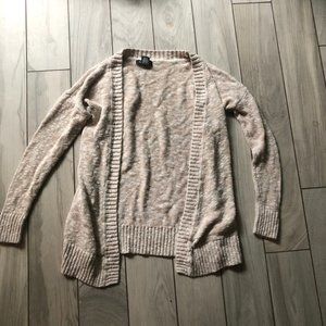 Morgan City medium Cardigan marled tan and white